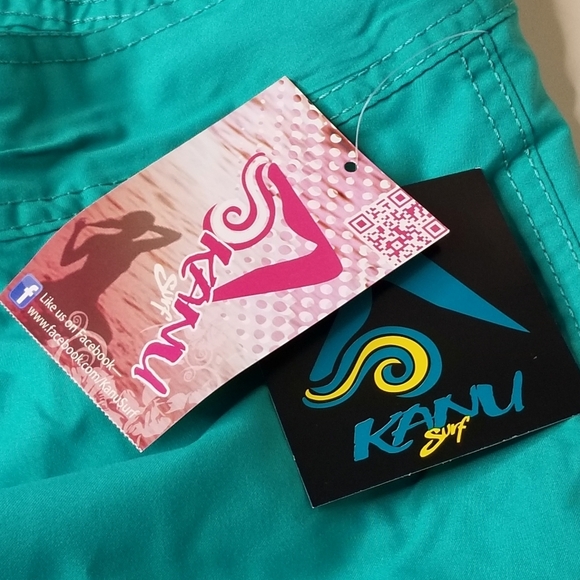 Kanu Surf Womens Marina Active Swim Board Short Teal Size 4 - Picture 5 of 8